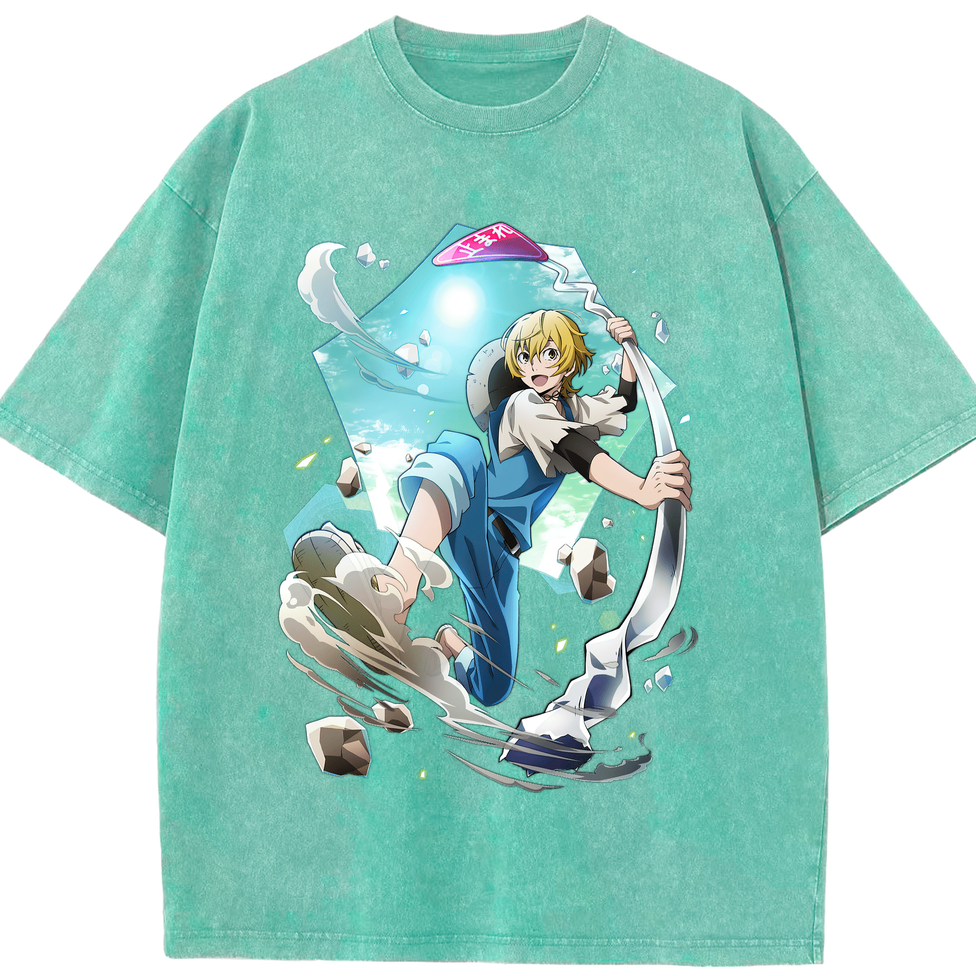 （画像用） 文豪ストレイドッグス Bungo Stray Dogs 綿100% ヴィンテージ風 半袖Tシャツ（フロントプリント）
